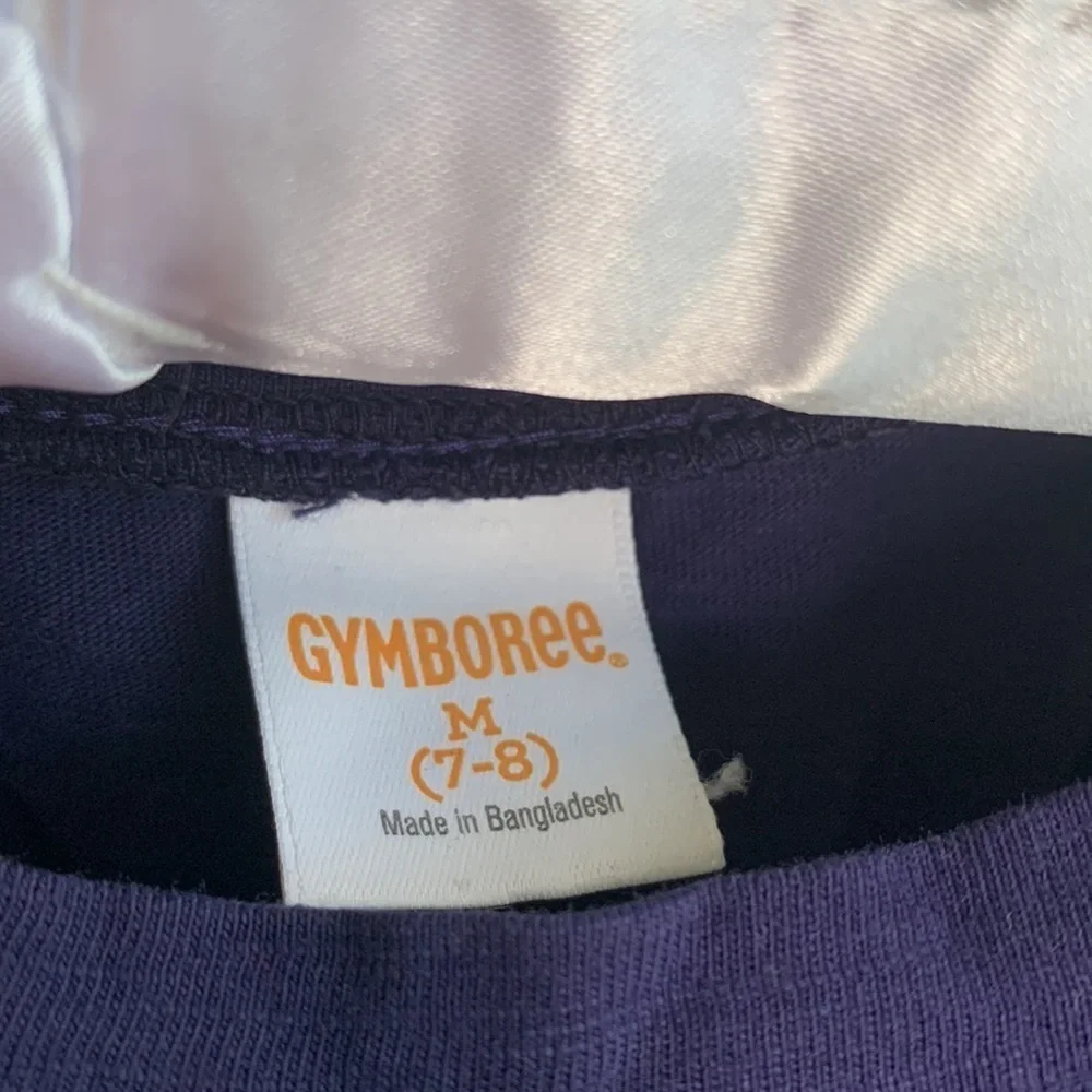 Gymboree Blue Navy Crochet Eyelet Ruffle Top sz M / 7 /8